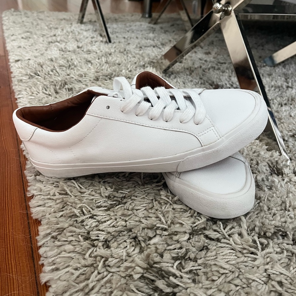 William Rast White Leather Sneakers